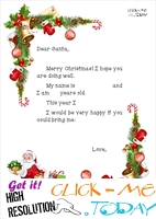 Printable Christmas short letter to Santa template 5